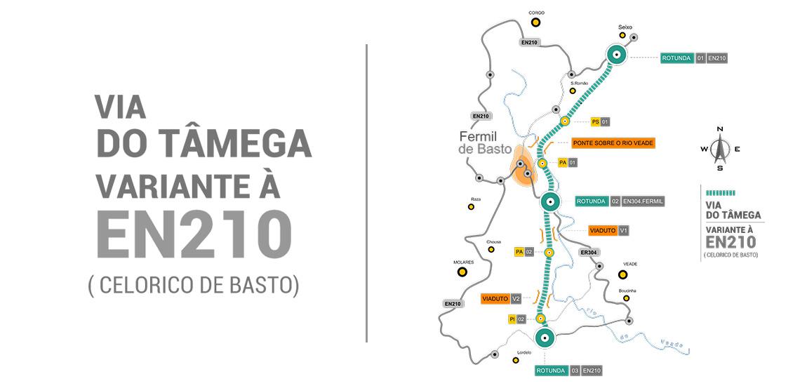 Infografia da Variante à EN210 - Via do Tâmega