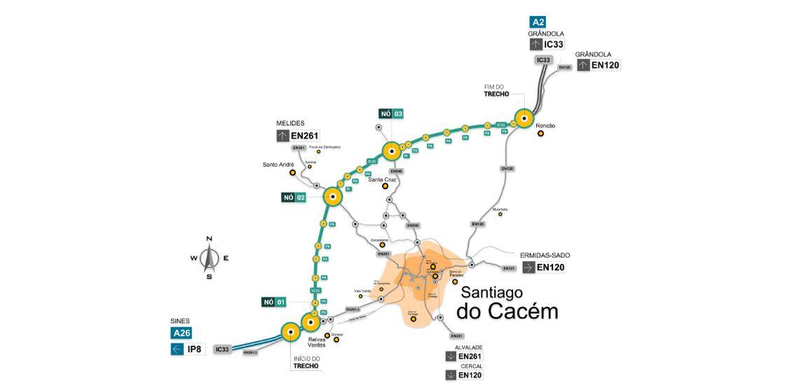 Infografia da obra da duplicação do IP8 (A26)