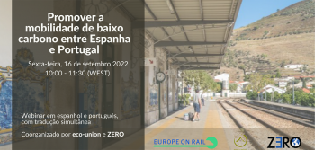 Webinar Promover a Mobilidade de Baixo Carbono entre Portugal e Espanha